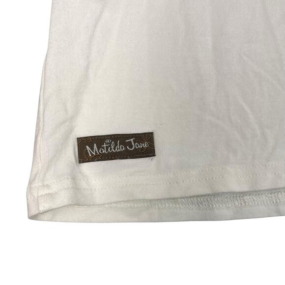 Matilda Jane Raglan Shirt Women Sz L Moments with you Out Of The Park Tee Floral - Picture 8 of 13